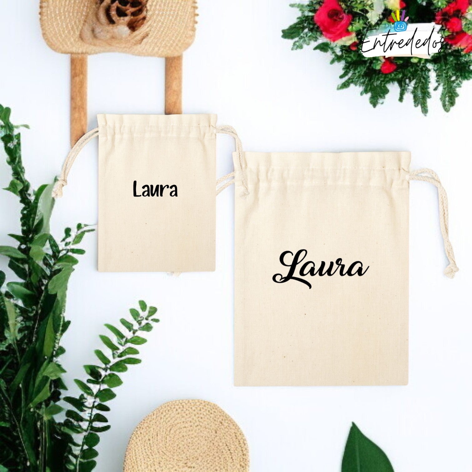 Bolsa de regalo personalizada con diseño impreso para eventos
