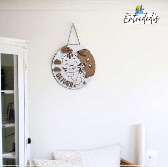 Placa decorativa madera personalizada
