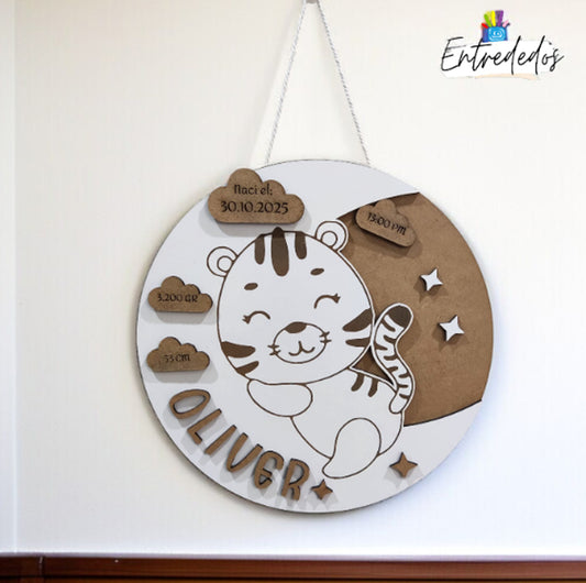 Placa decorativa madera personalizada