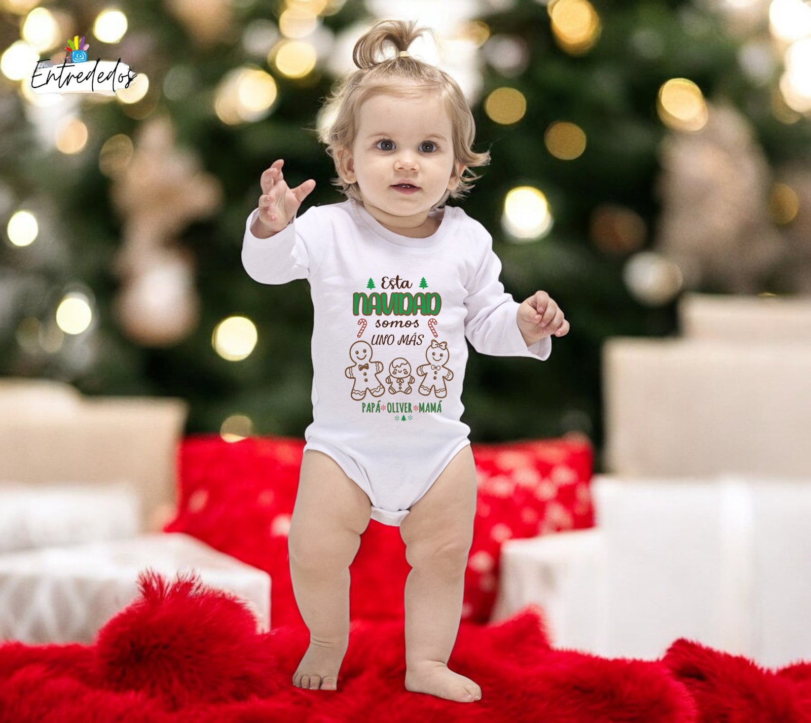 Body de bebé “Mi Primera Navidad” personalizado con nombre