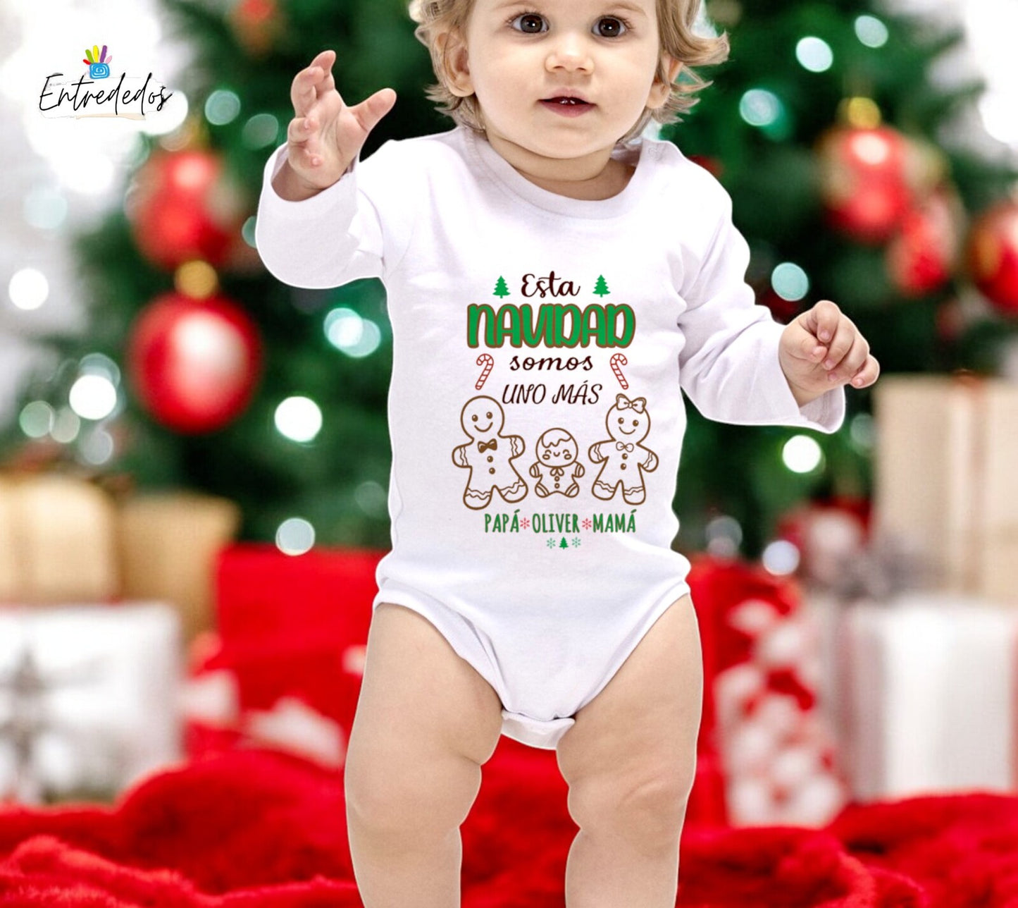 Body de bebé “Mi Primera Navidad” personalizado con nombre