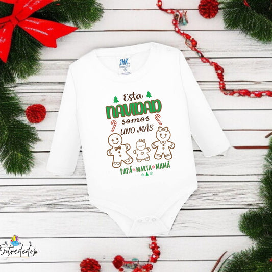 Body de bebé “Mi Primera Navidad” personalizado con nombre