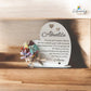 Corazón de madera personalizado con grabado y flores preservadas.