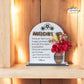Placa decorativa personalizada con flores