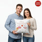 Cojín personalizado Hilo Rojo del Destino 40x40 con nombres