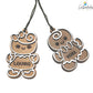 Adorno de Navidad galleta de jengibre de madera bicolor personalizado con nombre