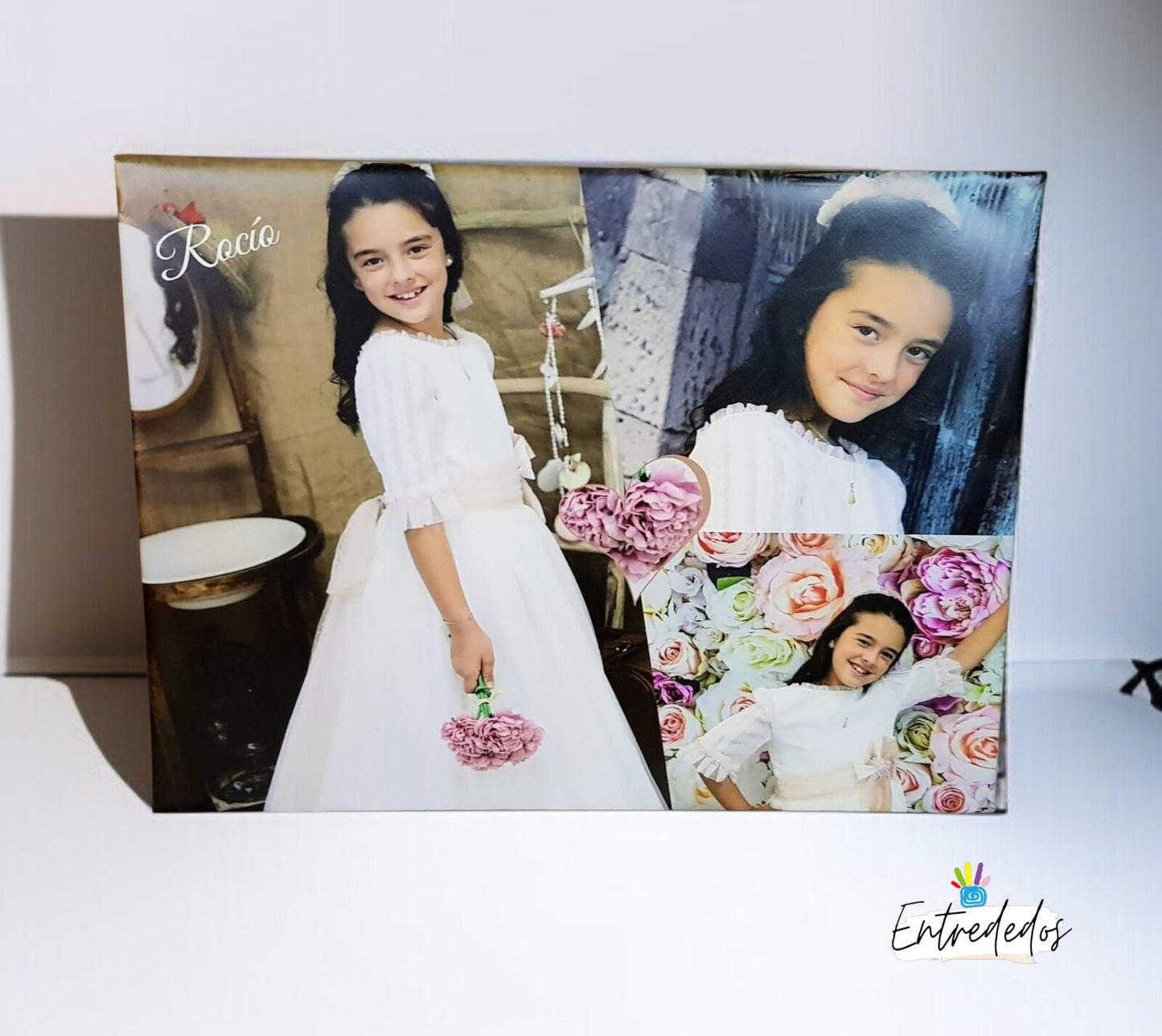 Lienzo A3 con foto de comunión