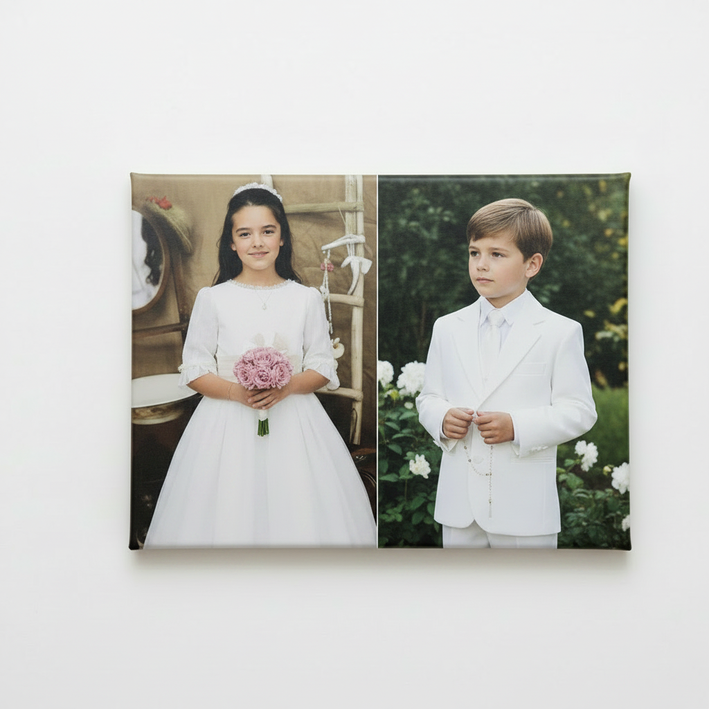 Tu Foto en Lienzo para regalo de comunión