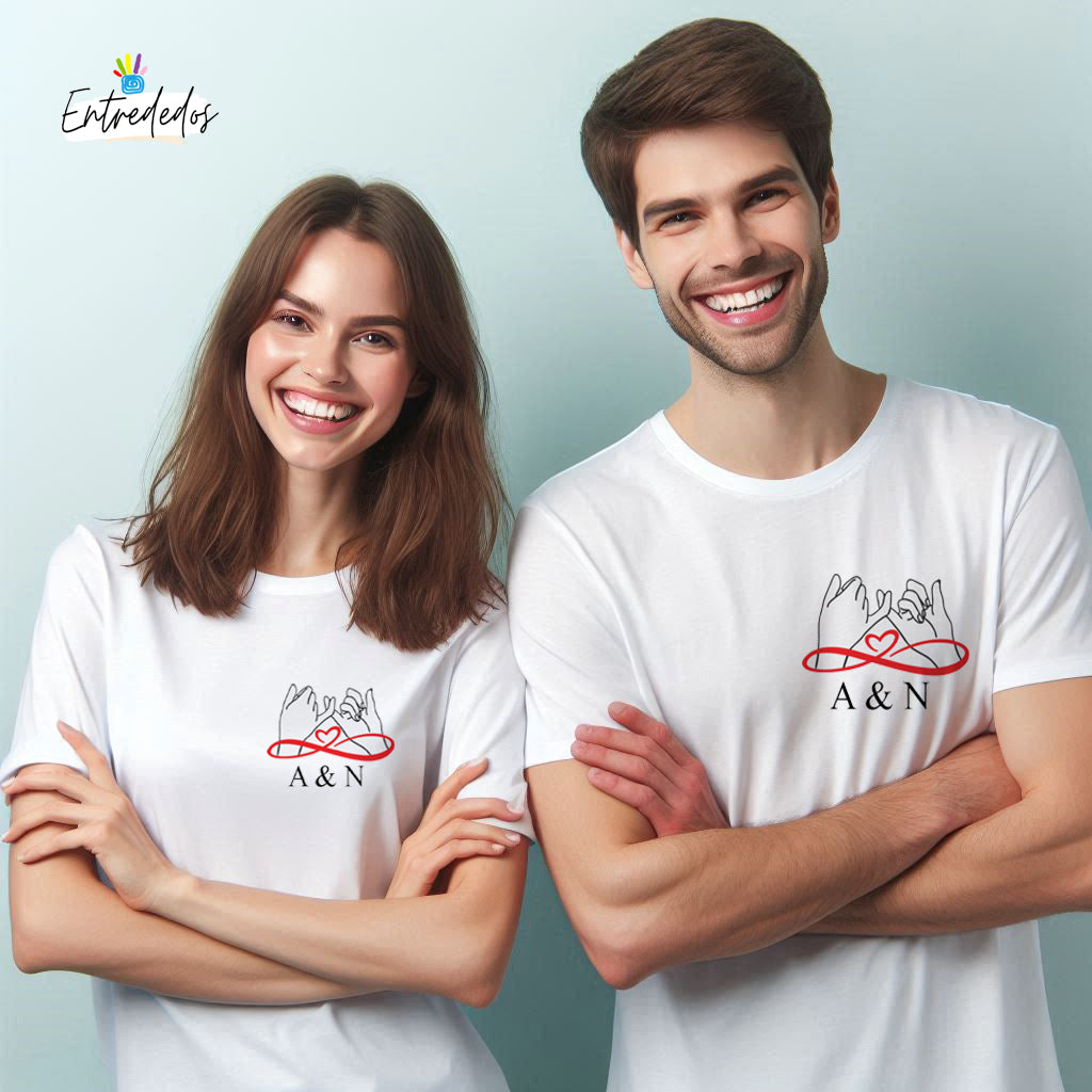 amisetas para pareja hilo rojo del destino él y ella