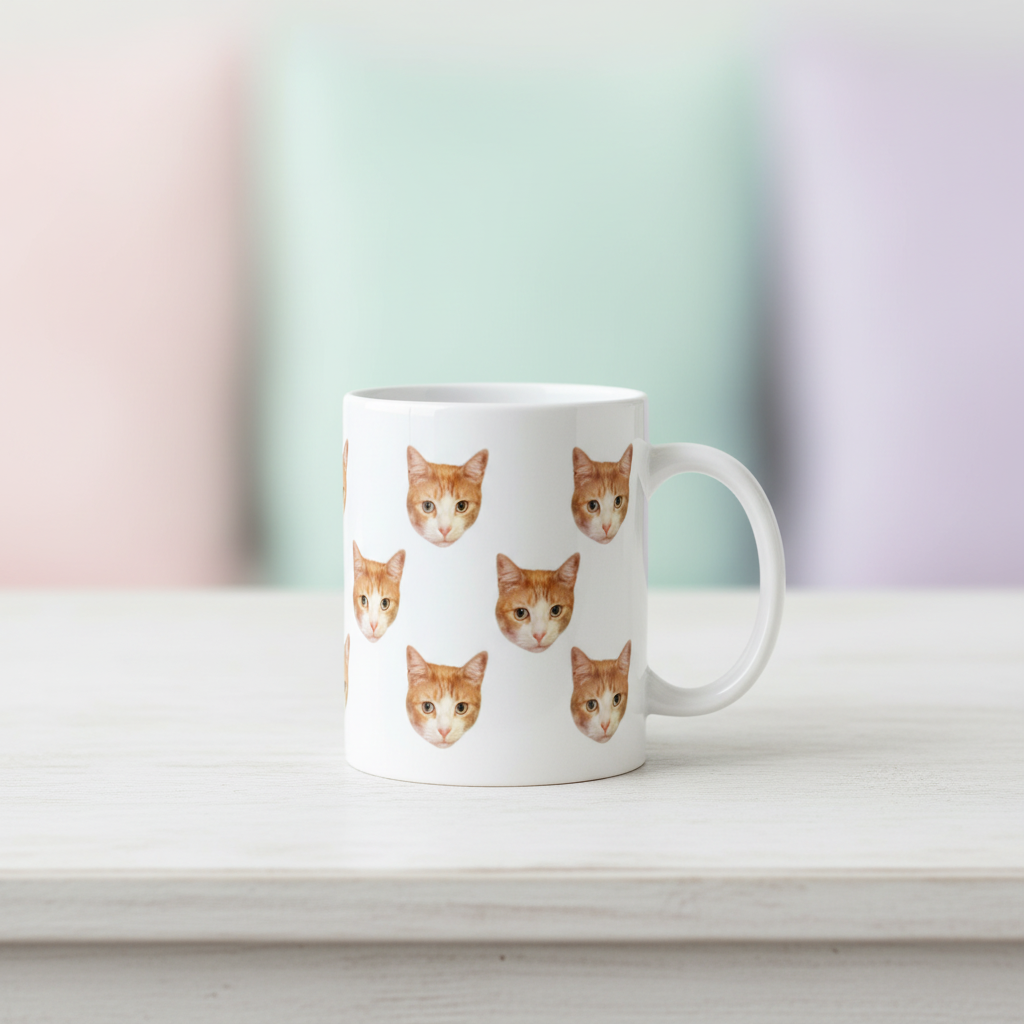 Taza con retrato personalizado de perro o gato