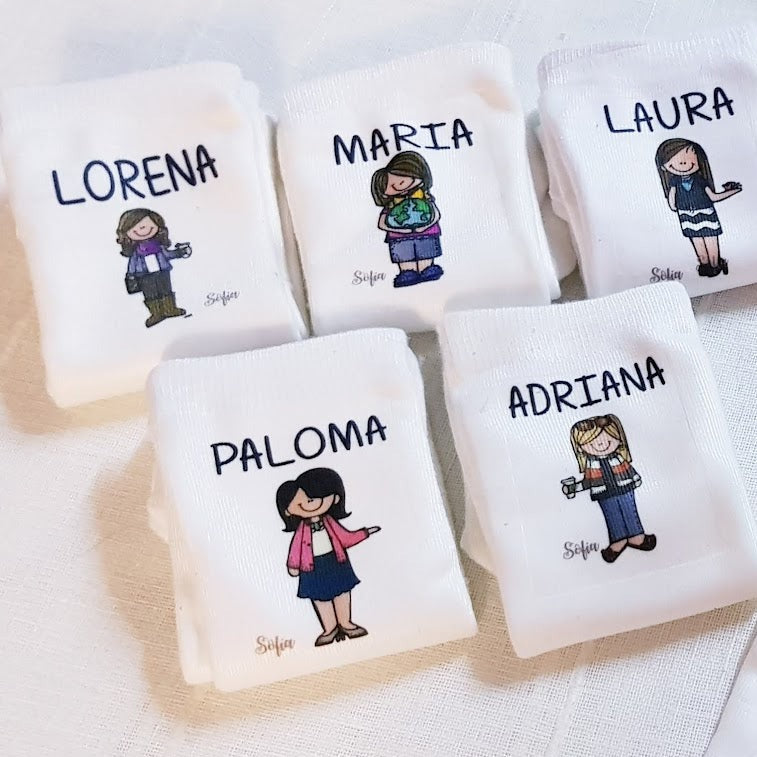 Calcetines personalizados con el nombre para profesor o profesora