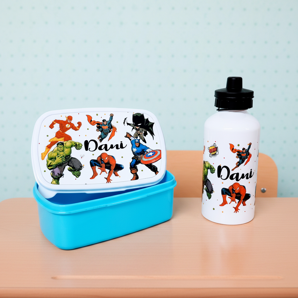 Pack Escolar Personalizado Infantil: Mochila, Cantimplora y Fiambrera