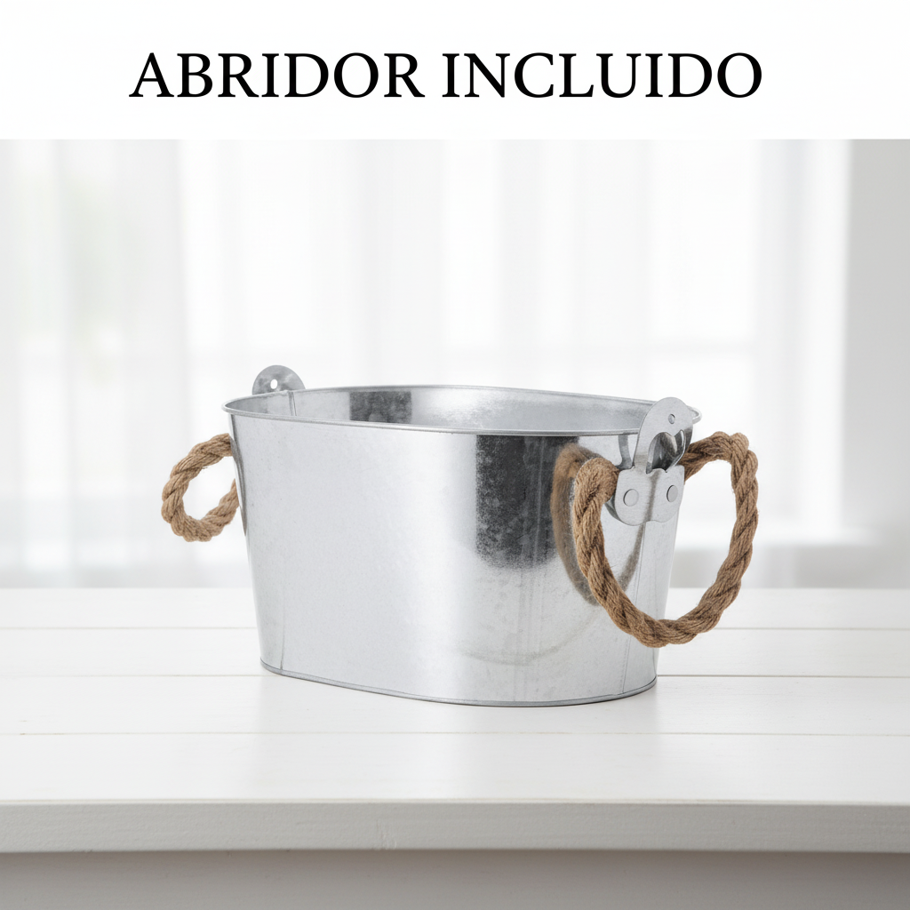 Cubo de Metal para Cervezas Personalizado