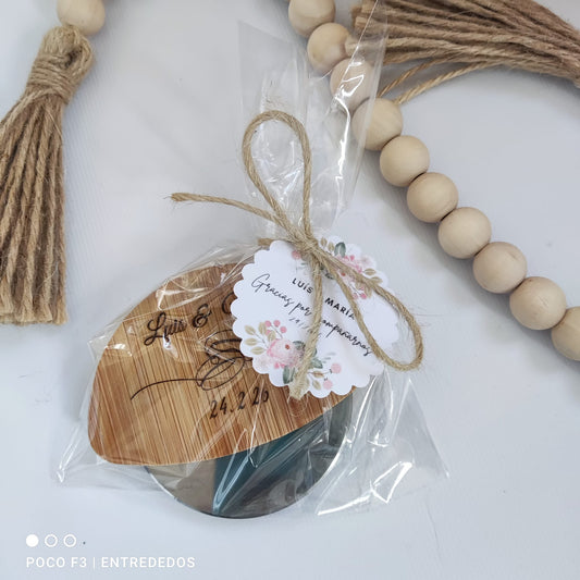 Cortapizzas Nature con Mango de Bambú personalizado