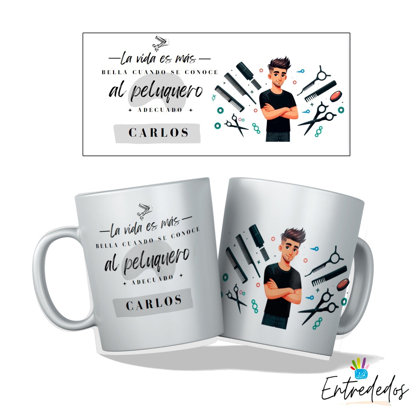 Taza personalizada para peluquero/peluquera