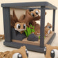 Acuario con 3 dragón flexibles 3d – diseño decorativo y coleccionable