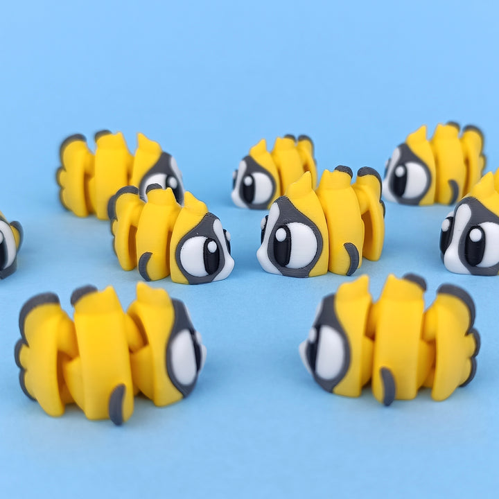 Acuario con 3 peces flexibles 3d – diseño decorativo y coleccionable