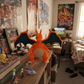 FIgura de Dragón Crochet Impresa en 3D – Color Naranja