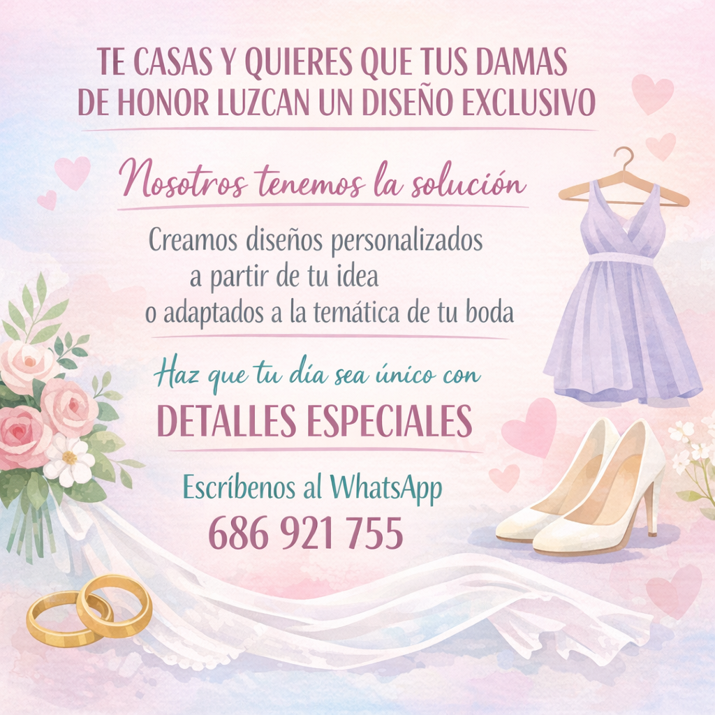 Bata dama de honor personalizada grupo