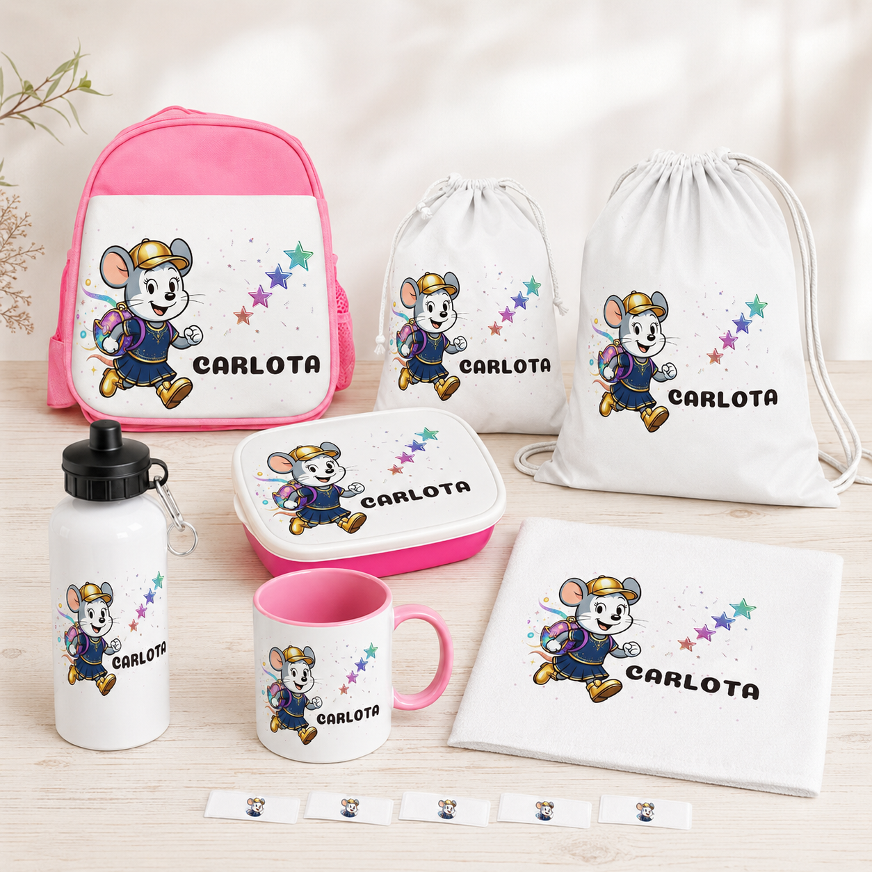 Toalla de Lavabo para el Colegio personalizada - Mikka Mágica