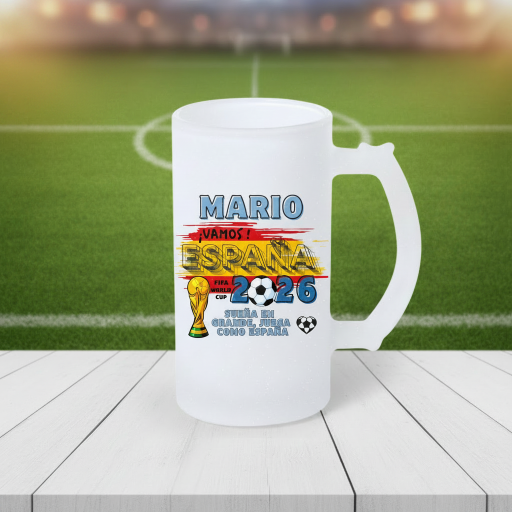 Jarra de Cerveza Mundial FIFA España 2026 Personalizada