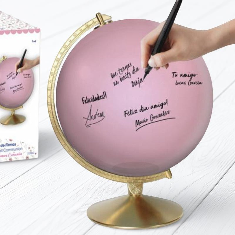 Globo de firmas para comunión – Rosa