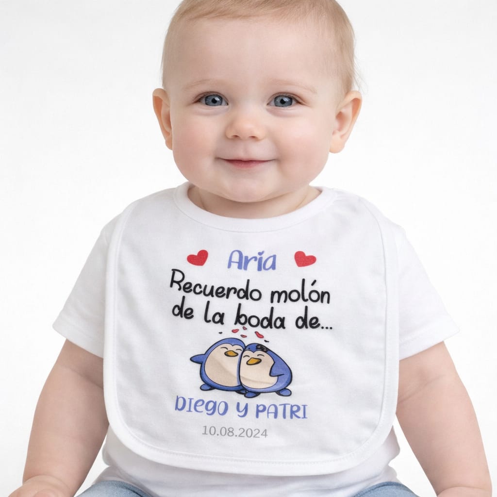 Baberos Personalizados con Frases y Fechas Especiales