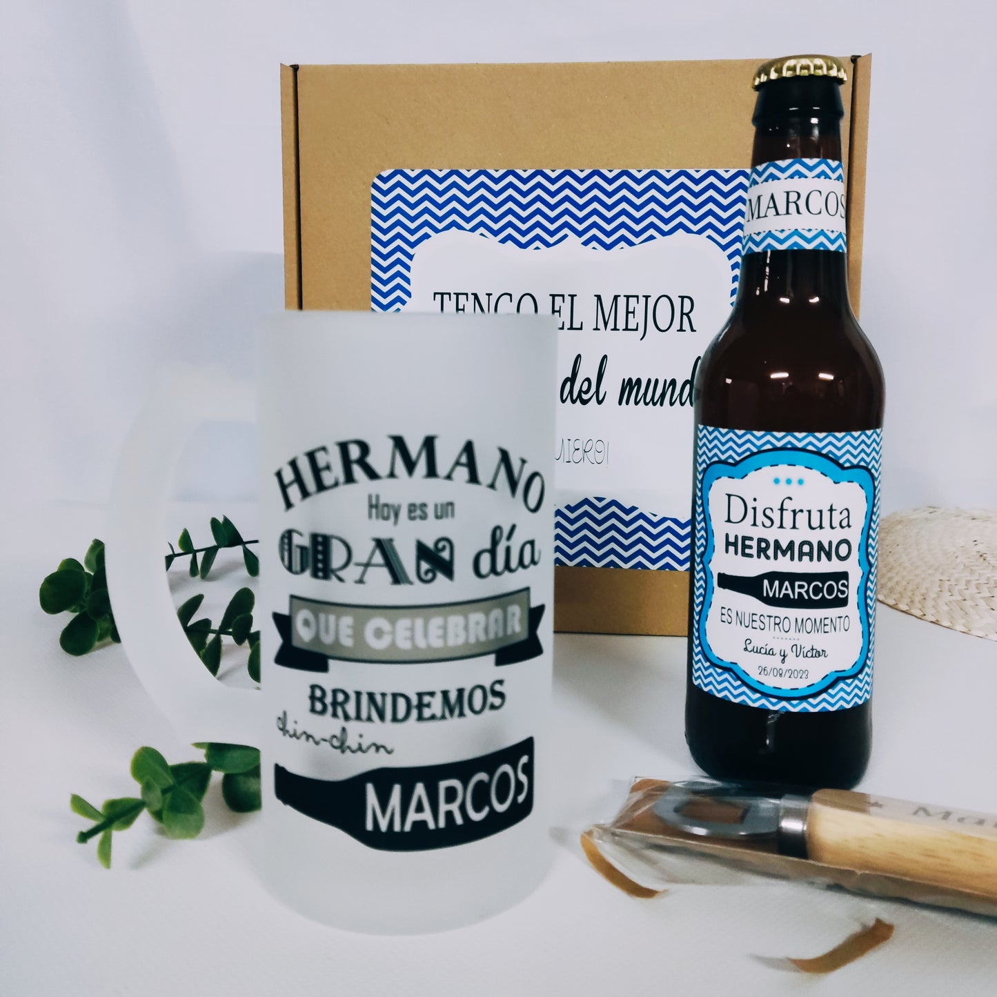 kit hermano jarra y cerveza (Disfruta hermano)