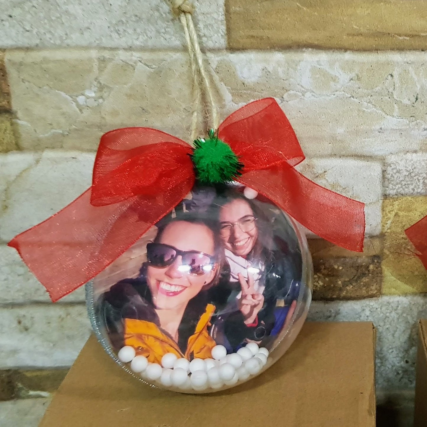 🎄 Bola de navidad transparente  con foto personalizada