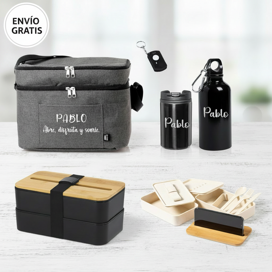 Set Almuerzo Personalizado con Botella y Fiambrera