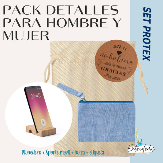 Pack protox  soporte movil y monedero