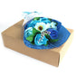 Bouquet flores jabón en caja - azul