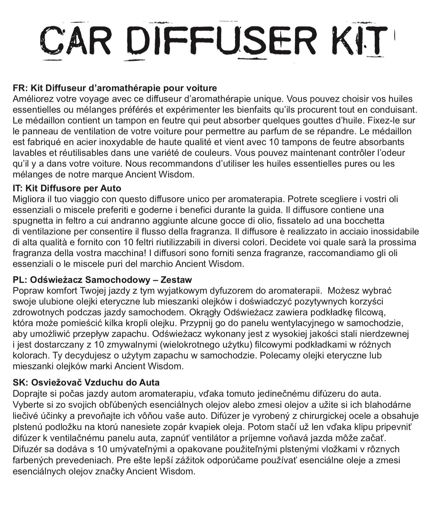 Kit difusor para coche - Alas de angel - 30mm