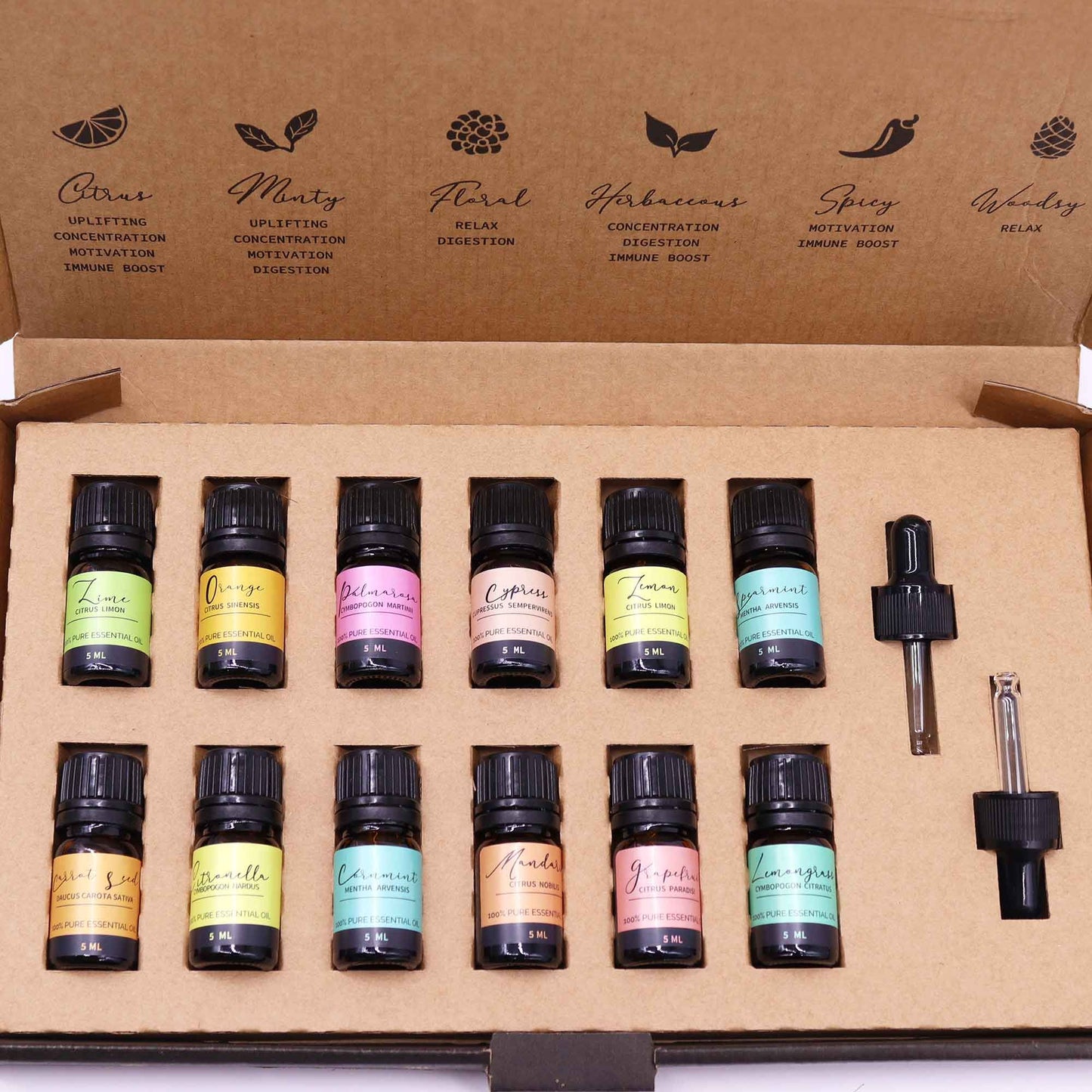 Set de aceites esenciales para aromaterapia - Verano