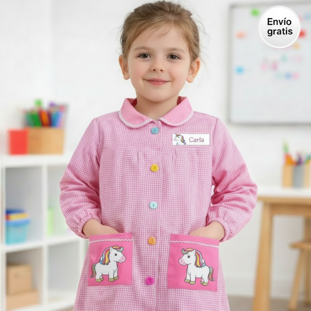 Bata escolar para niños: diseño personalizado y divertido