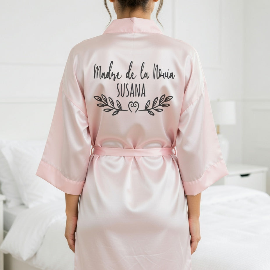 Bata dama de honor personalizada con nombre