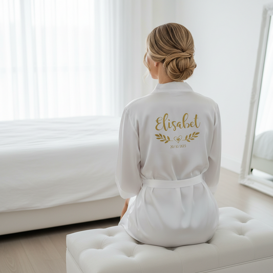 Bata de novia personalizada 2301A: lujo y estilo premium