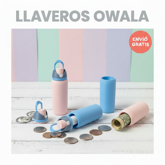 Lote Regalo Cinco Llaveros Owala – Minis Originales y Coloridos