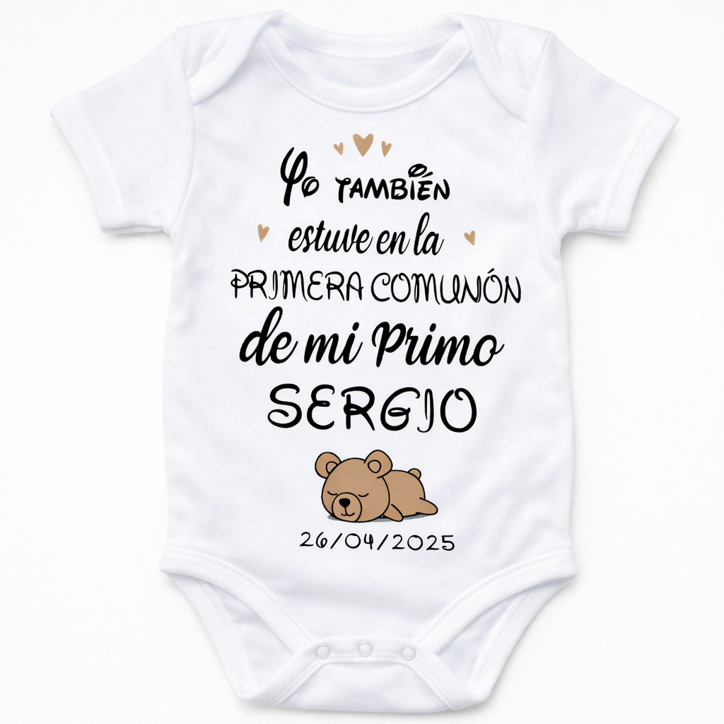 Bodys Infantiles Personalizados para Comunión – Osito