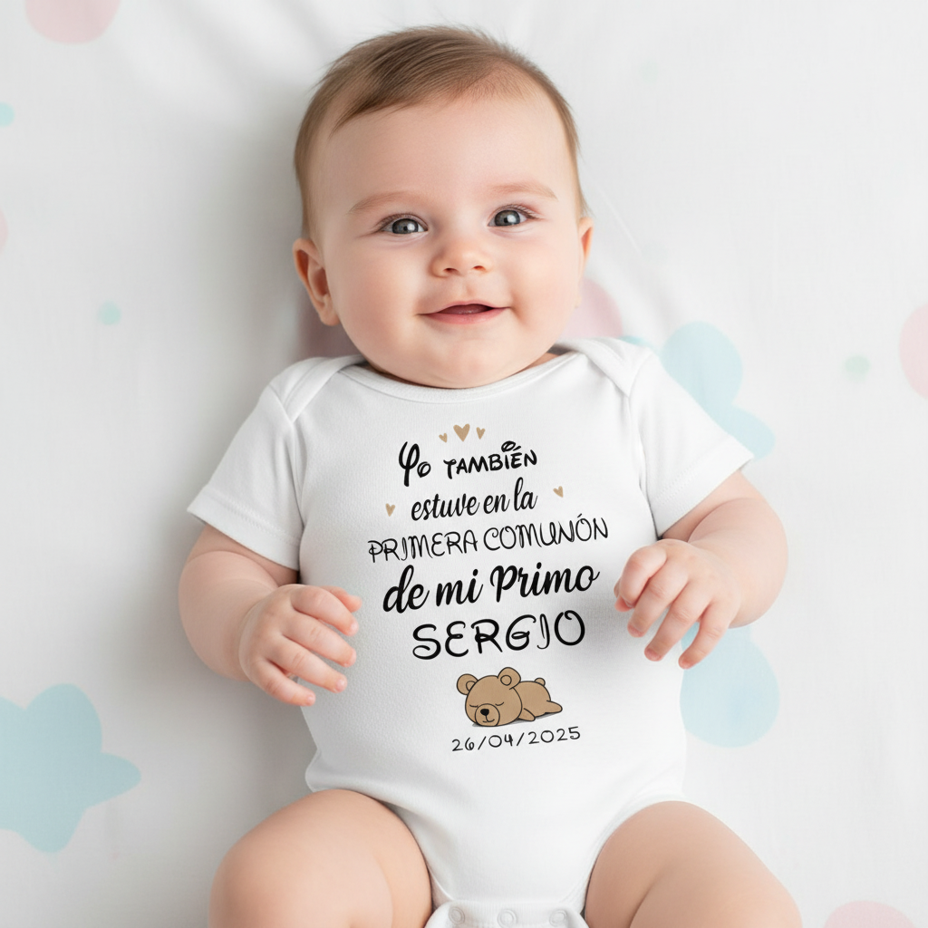 Bodys Infantiles Personalizados para Comunión – Osito