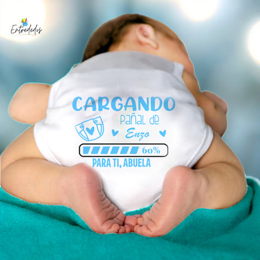 Body Personalizado Cargando Pañal