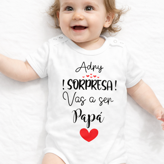 Body personalizado de bebé – Anuncio sorpresa “Vas a ser Papá”