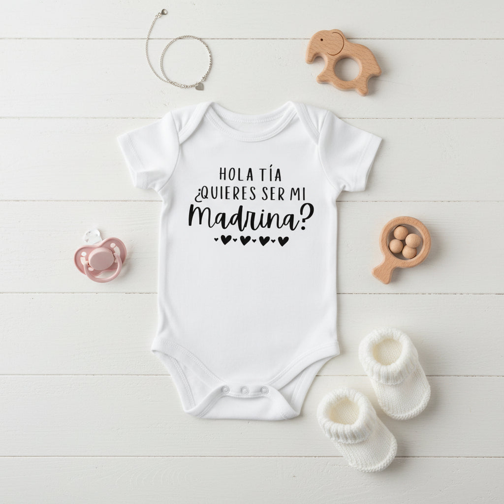 Body personalizado de bebé – ¿Quieres ser mi Madrina?