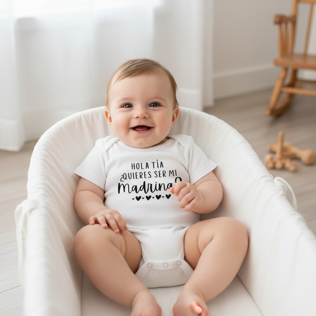 Body personalizado de bebé – ¿Quieres ser mi Madrina?