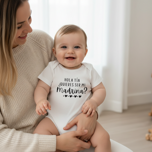 Body personalizado de bebé – ¿Quieres ser mi Madrina?
