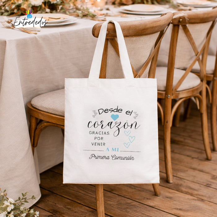 Bolsa de regalos de comunión “Desde el Corazón Azul”