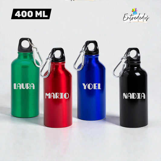 Bidón de Aluminio Personalizado 400 ml con Grabado Láser