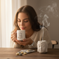 Caja Regalo Buda con Taza, Quemador de Aceite y Pulsera Inicial