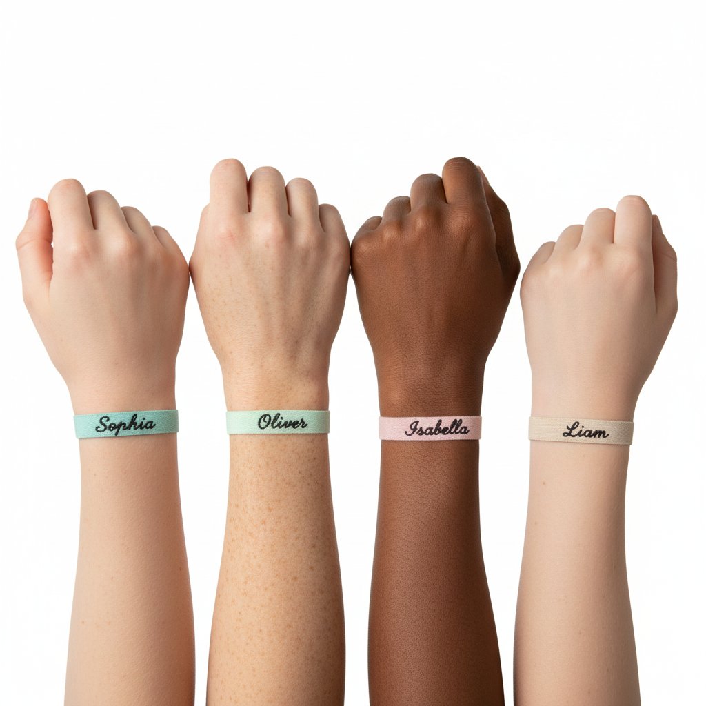 Pulsera de tela personalizada – Ideal para eventos con nombres