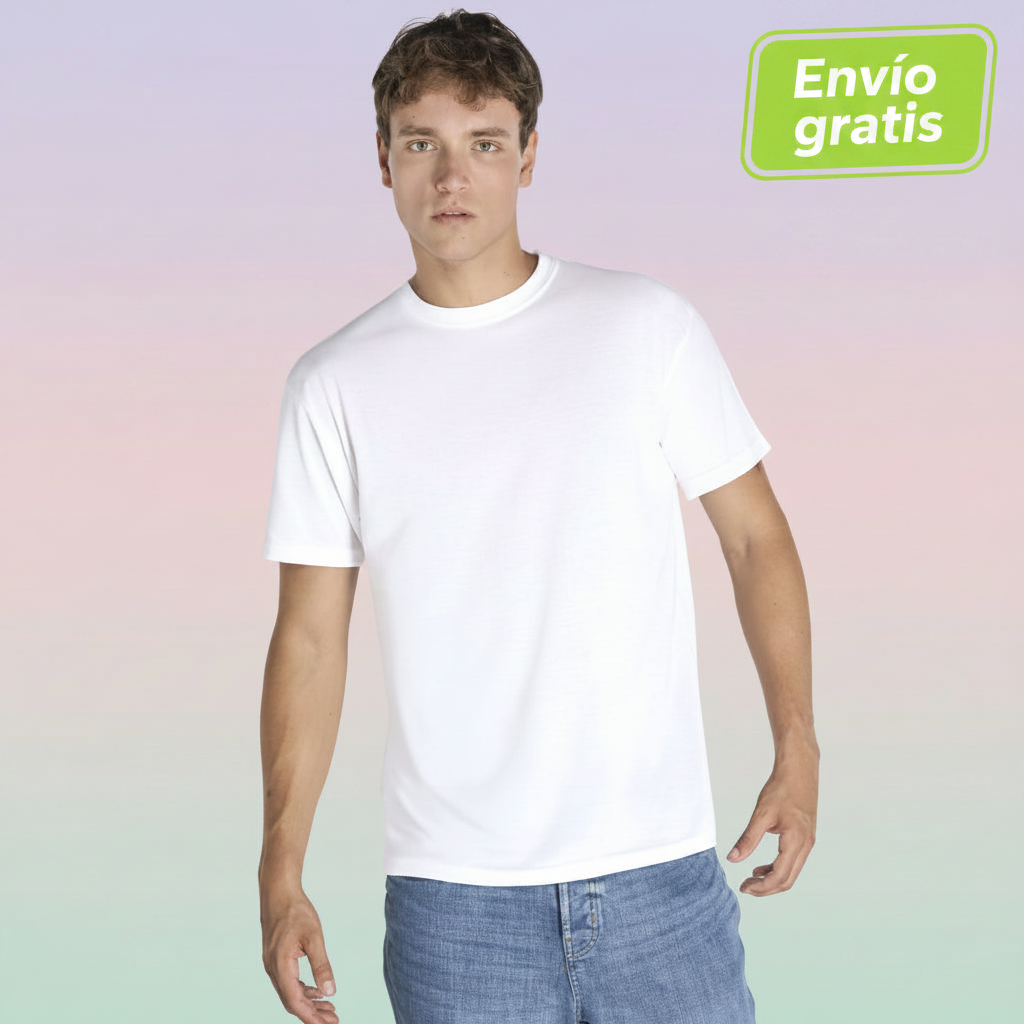 Camiseta personalizada blanca tacto algodón
